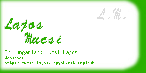 lajos mucsi business card